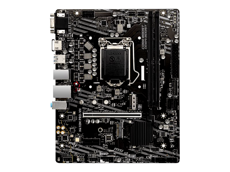 MSI H410M PRO-VH mATX Motherboard (10th Gen Intel Core, LGA 1200 Socket, DDR4, USB 3.2 Gen 1, Intel Gigabit LAN, VGA/HDMI)