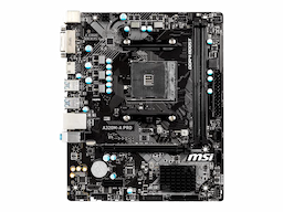 MSI A320M-A PRO AMD PCIe 3.0 DDR4 m-ATX Motherboard with USB 3.2 Gen1 HDMI DVI-D