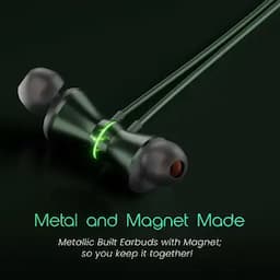 Hammer Nova, In Ear C Type Wired Earphones With Mic Inline-Control-Powerful-Bass, Green